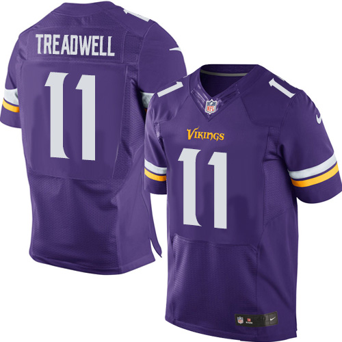 Men's Elite Laquon Treadwell Nike Jersey Purple Home - #11 NFL Minnesota Vikings